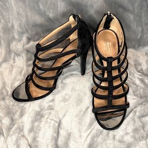 Coach, Women’s, Black Suede, Heels, Size 7.5
